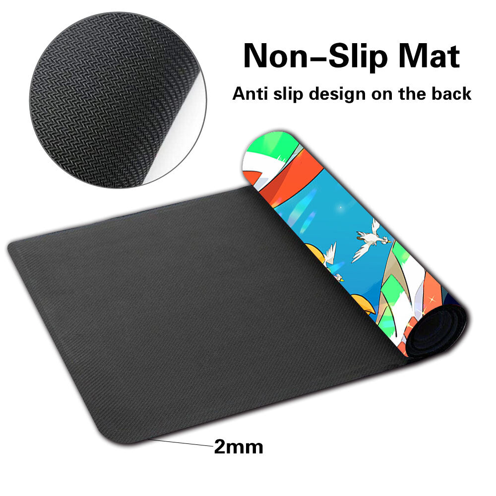 512359 - Board Game Pokemon Ho-Oh Playmat Stitched Edge Games Mousepad Play Mat of TCG