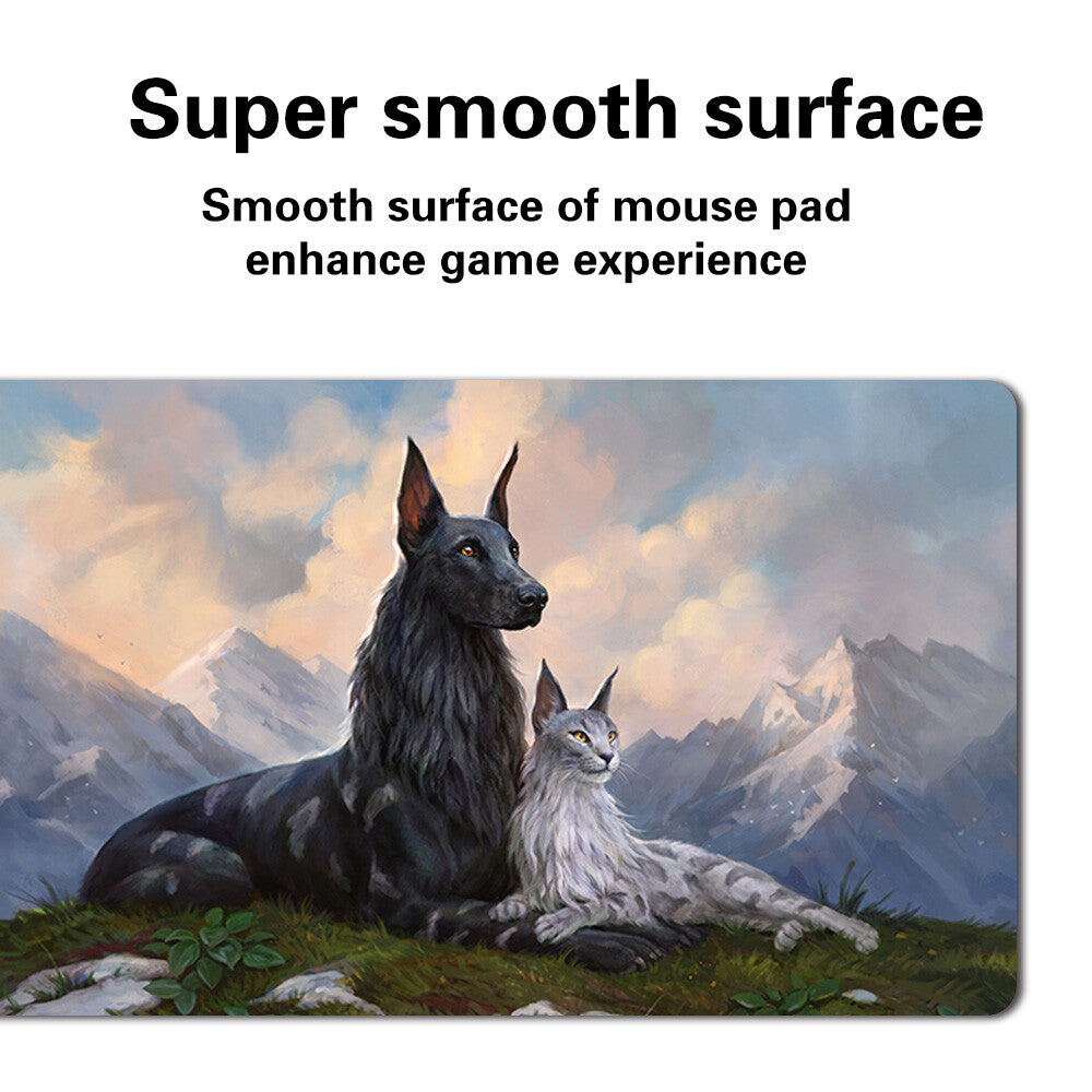 RIN AND SERI, INSEPARABLE- Board Game MTG Playmat Games Mousepad Play Mat of TCG Stitched Edge