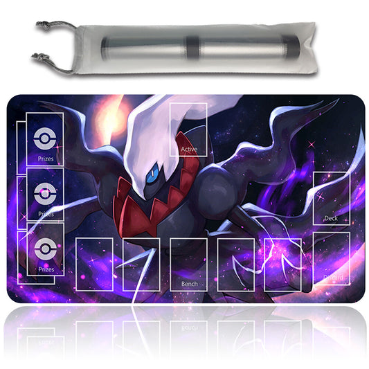 NEW Pokemon Playmat Stitched Edge with Card Zones Free Bag Rubber Playmat Stitched Edge Compatible Pokemon