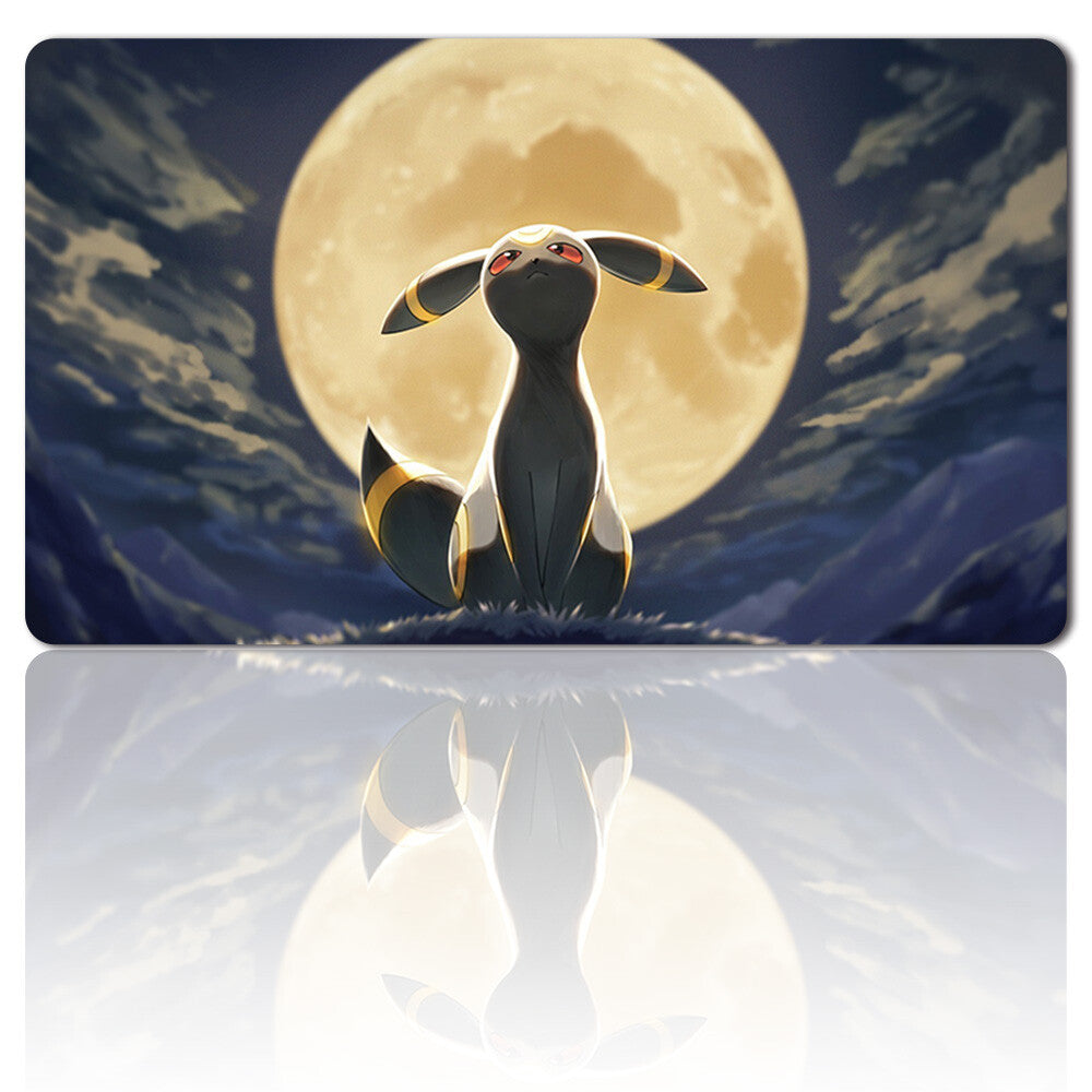 Umbreon - Board Game Pokemon Eevee Playmat Stitched Edge Games Mousepad Play Mat of TCG