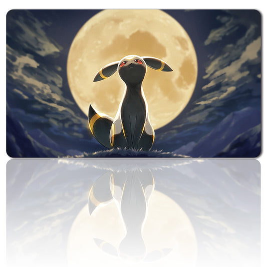 Umbreon - Board Game Pokemon Eevee Playmat Stitched Edge Games Mousepad Play Mat of TCG