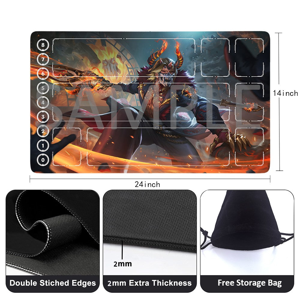 Poseidon - League Of Legends Riftbound Playmat 24x14 in + Free Storage Bag