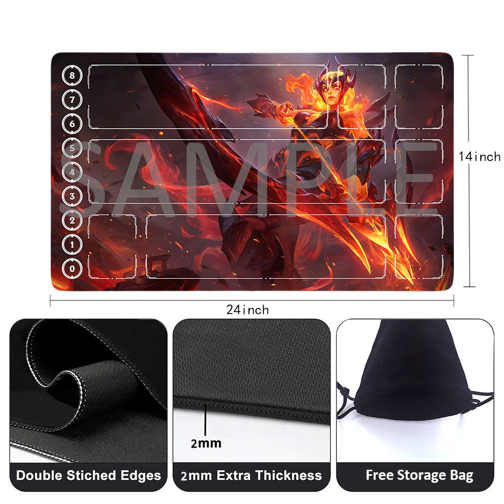 Ashe - League Of Legends Riftbound Playmat 24x14 in + Free Storage Bag