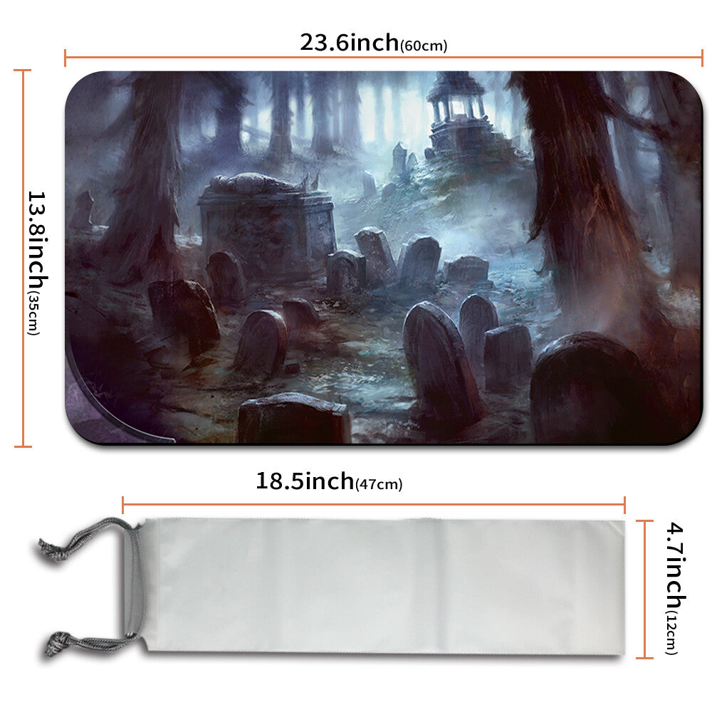 Haunted-Fengraf - Magic The Gathering MTG Playmat TCG CCG MTG Playmat Stitched Edge