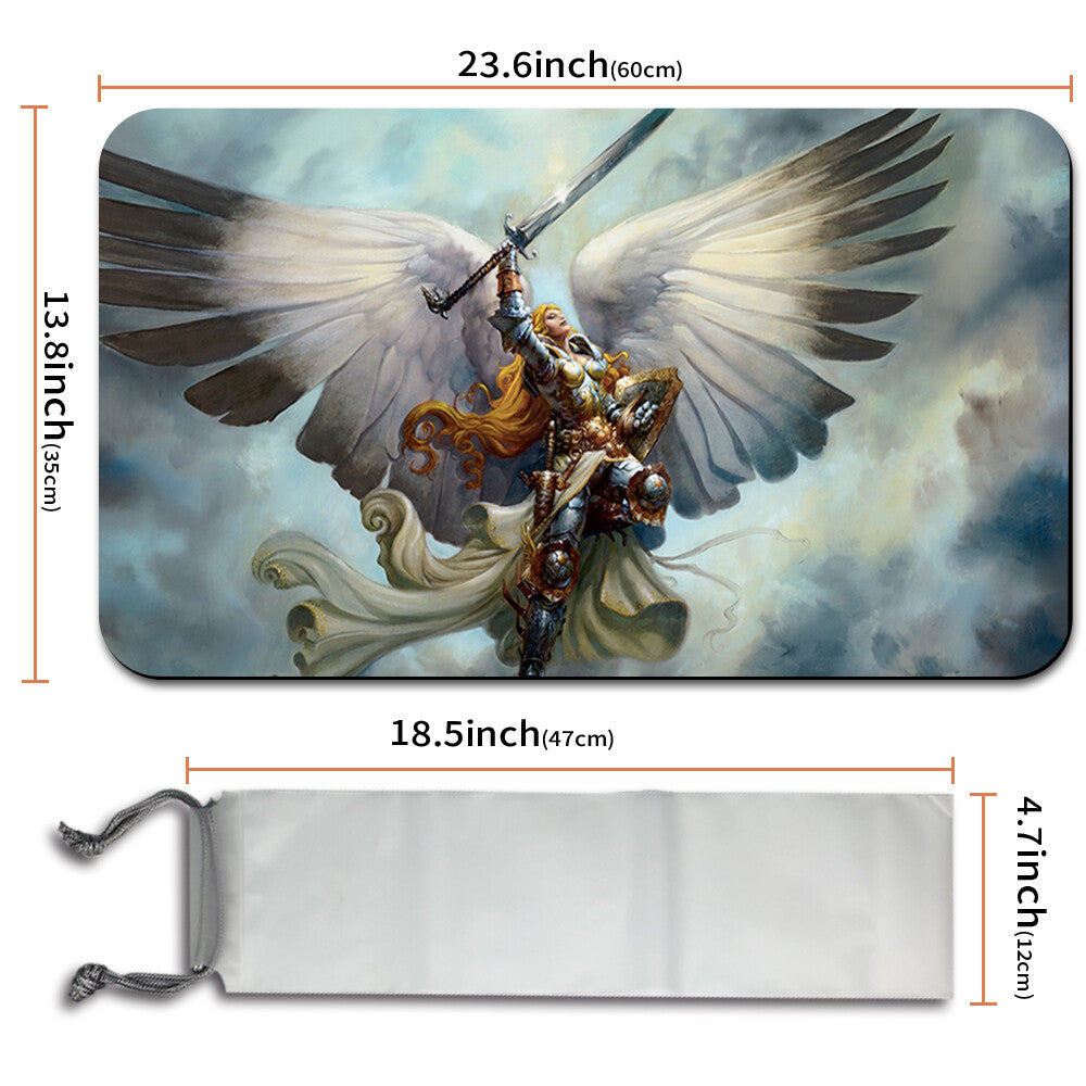 Serra Angel - Magic The Gathering MTG Playmat TCG CCG MTG Playmat Stitched Edge