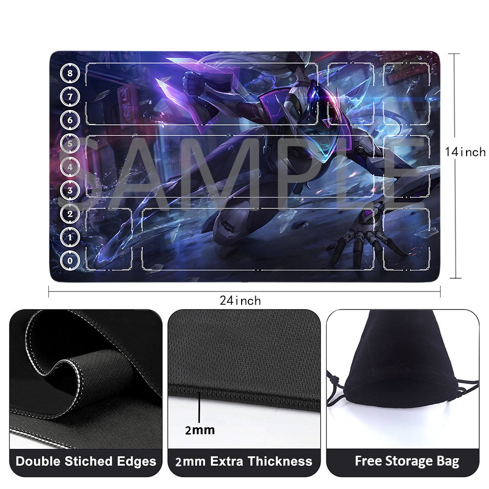 Vayne - League Of Legends Riftbound Playmat 24x14 in + Free Storage Bag