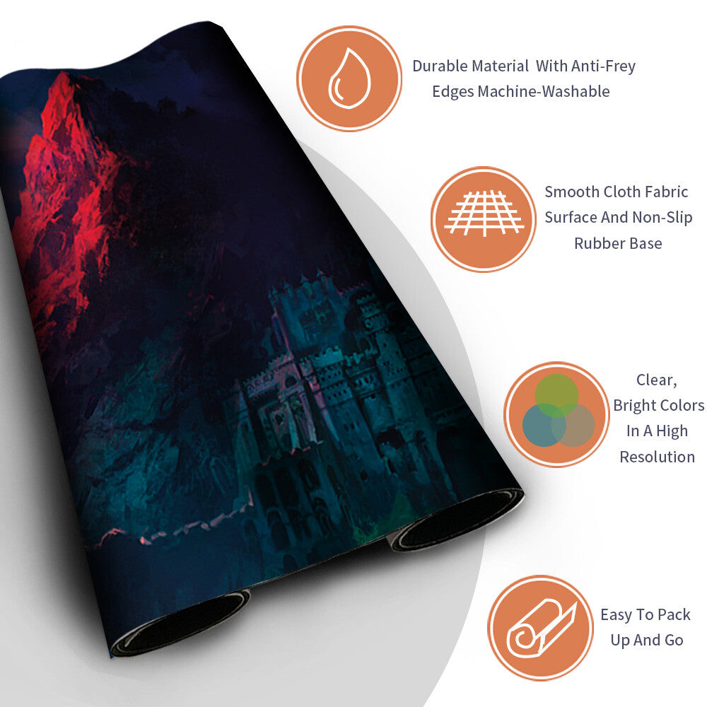 MOUNTAIN - Magic The Gathering MTG Playmat TCG CCG MTG Playmat Stitched Edge