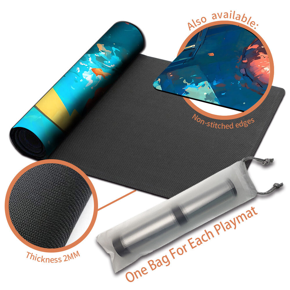 New Pokemon Pikachu Playmat Stitched Edge with Free Bag | Pokemon Playmat Stitched Edge With Zones | 694655