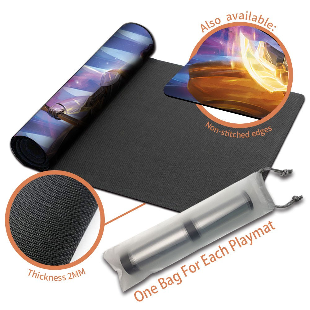 HALIYA, GUIDED BY LIGHT - Magic The Gathering MTG Playmat TCG CCG MTG Playmat Stitched Edge