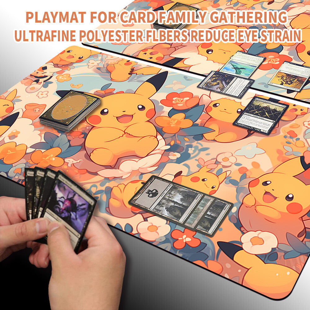 New Pokemon Pikachu Playmat Stitched Edge with Free Bag | Pokemon TCG Playmat Stitched Edge | 1347560