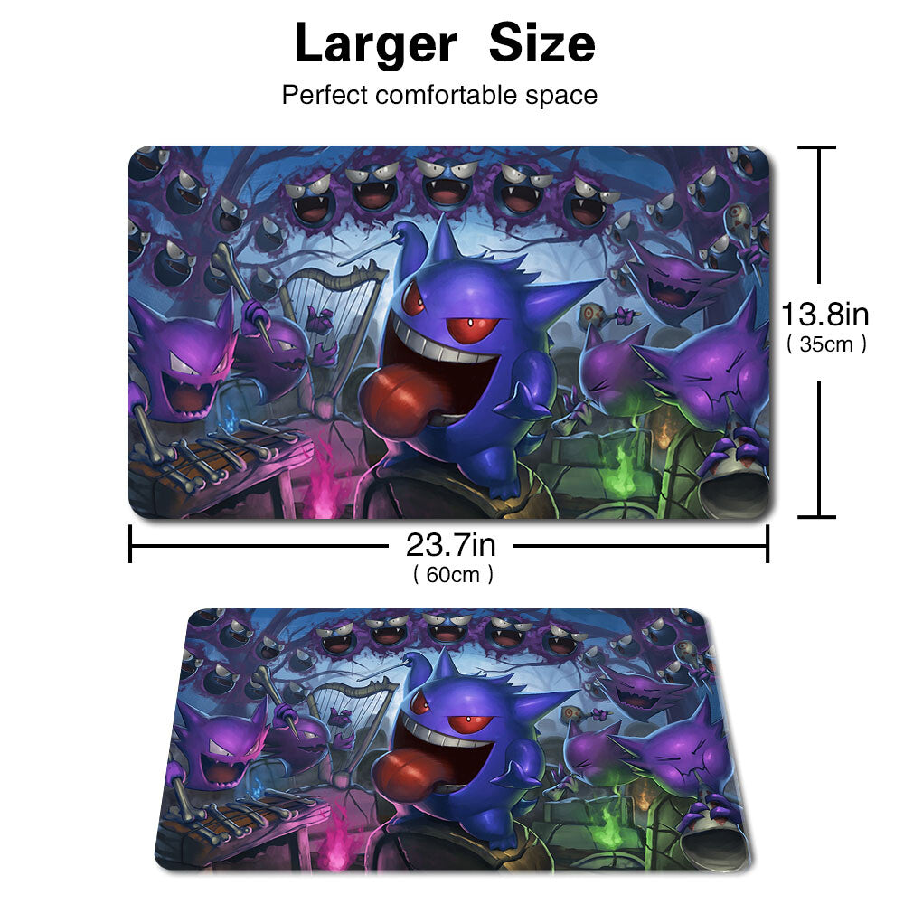 312899 - Board Game Pokemon Gengar Playmat Stitched Edge Games Mousepad Play Mat of TCG