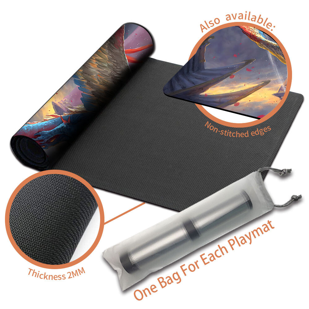 Jeskai Shrinekeeper - Magic The Gathering MTG Playmat TCG CCG MTG Playmat Stitched Edge