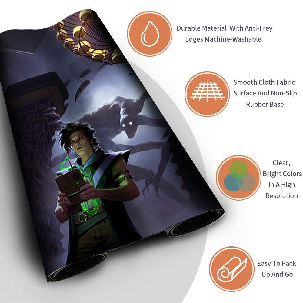 Duskmourn，House of Horror - Magic The Gathering MTG Playmat TCG CCG MTG Playmat Stitched Edge