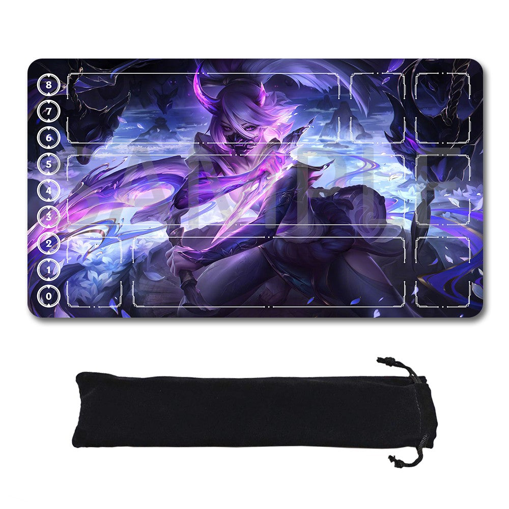 Akali - League Of Legends Riftbound Playmat 24x14 in + Free Storage Bag