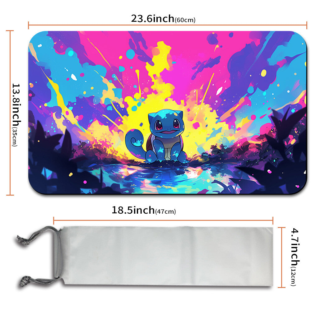 New Pokemon Squirtle Playmat Stitched Edge with Free Bag | Pokemon TCG Playmat Stitched Edge | 1351546