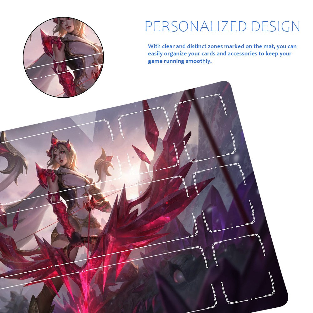 Ashe - League Of Legends Riftbound Playmat 24x14 in + Free Storage Bag