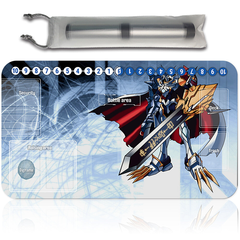 Board Game Digimon Playmat With Card Zones Mousepad Playmat of TCG CCG Stitched Edge
