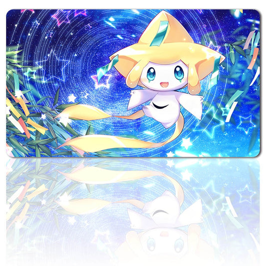 391286 - Board Game Pokemon Jirachi Playmat Stitched Edge Games Mousepad Play Mat of TCG