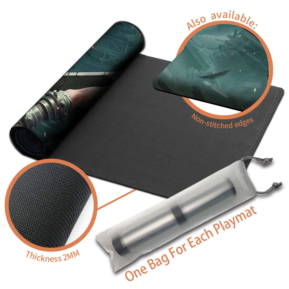 CLOUD, PLANET'S CHAMPION - Magic The Gathering MTG Playmat TCG CCG MTG Playmat Stitched Edge