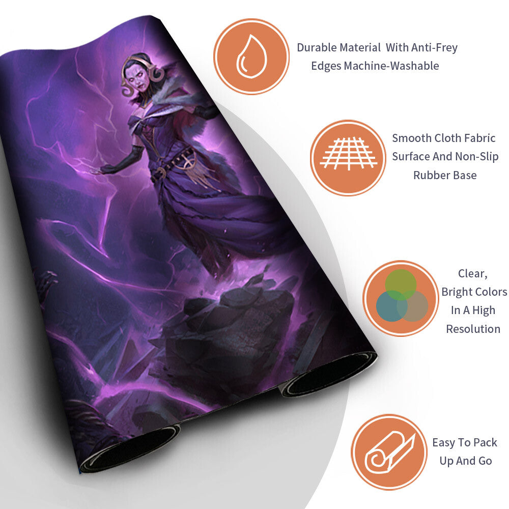 Liliana, the Last Hope - Magic The Gathering MTG Playmat TCG CCG MTG Playmat Stitched Edge
