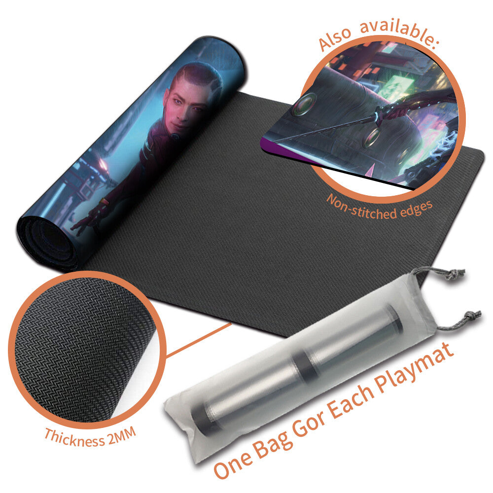 KAITO SHIZUKI -Board Game MTG Playmat Mouse pad Playmat of MTG TCG CCG Stitched Edge