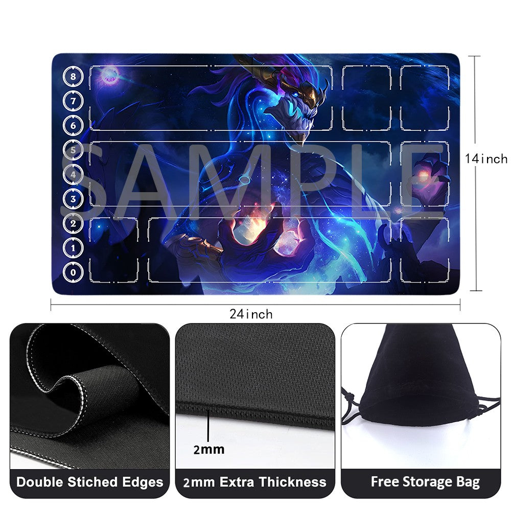 Aurelion Sol - League Of Legends Riftbound Playmat 24x14 in + Free Storage Bag