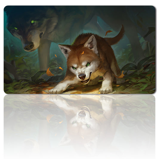 FEROCIOUS PUP - Board Game MTG Playmat Games Mousepad Play Mat of TCG Stitched Edge