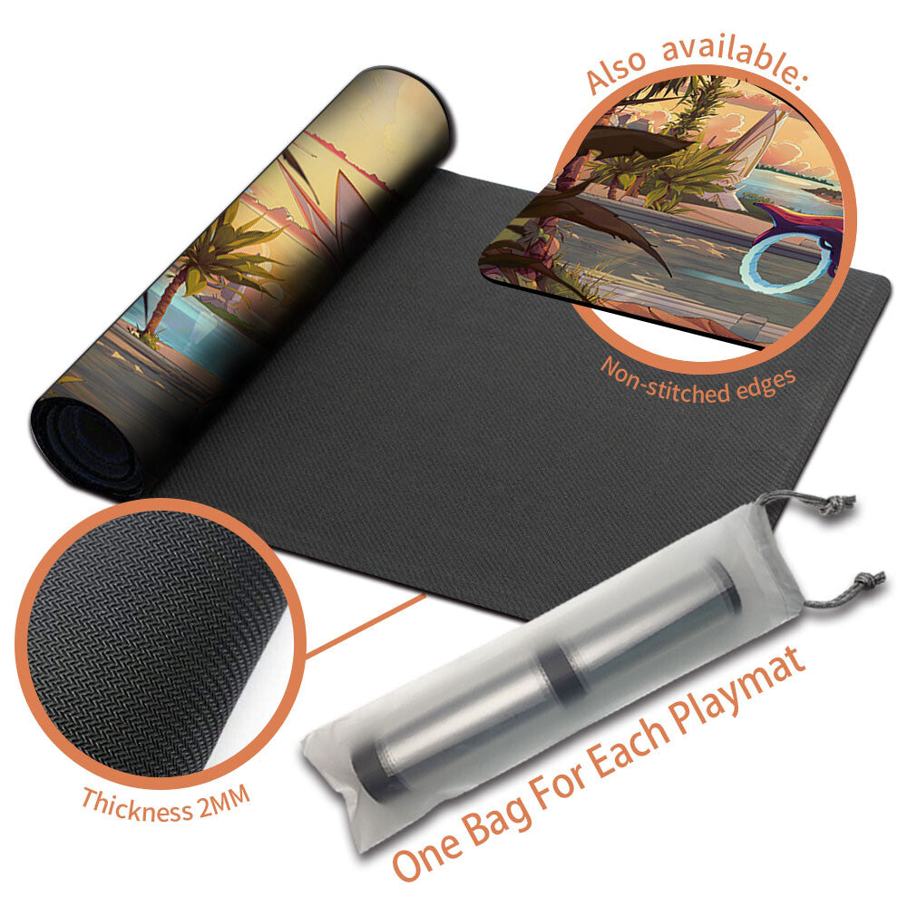 AMONKHET LO-FI - Magic The Gathering MTG Playmat TCG CCG MTG Playmat Stitched Edge