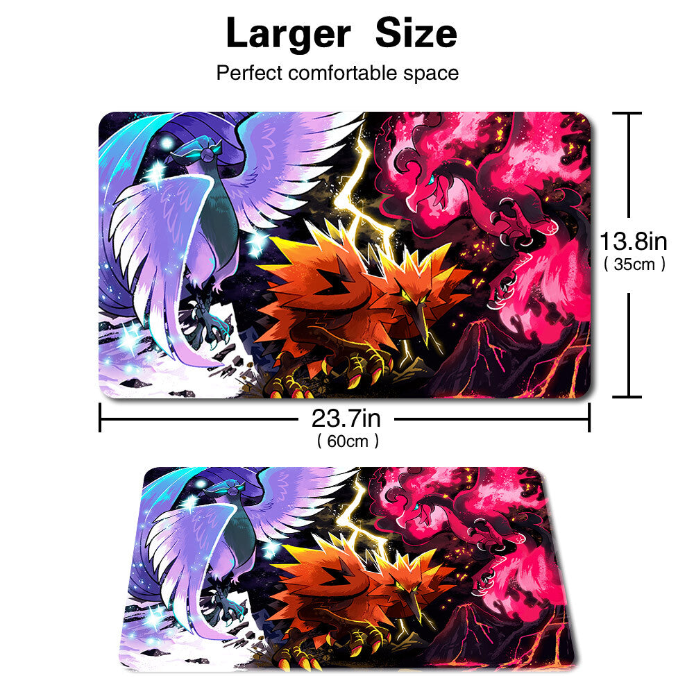 670585 - Board Game Pokemon Legendary bird Playmat Stitched Edge Games Mousepad Playmat Stitched Edge of TCG