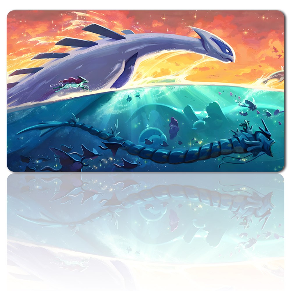 836258 - Board Game Pokemon Lugia Playmat Stitched Edge Games Mousepad Play Mat of TCG
