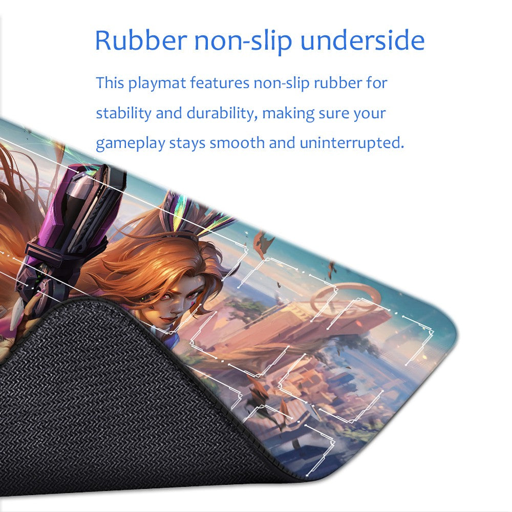 Riven - League Of Legends Riftbound Playmat 24x14 in + Free Storage Bag