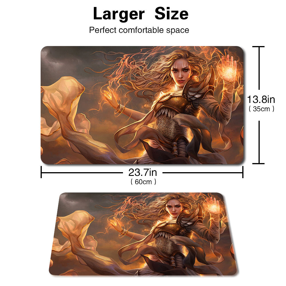 SERRA THE BENEVOLENT - Board Game MTG Playmat Games Mousepad Play Mat of TCG Stitched Edge