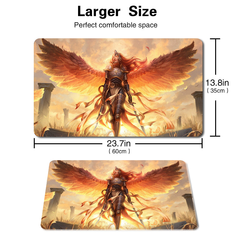 Aurelia, Angel Warrior - Board Game MTG Playmat Mousepad Playmat of TCG CCG Stitched Edge