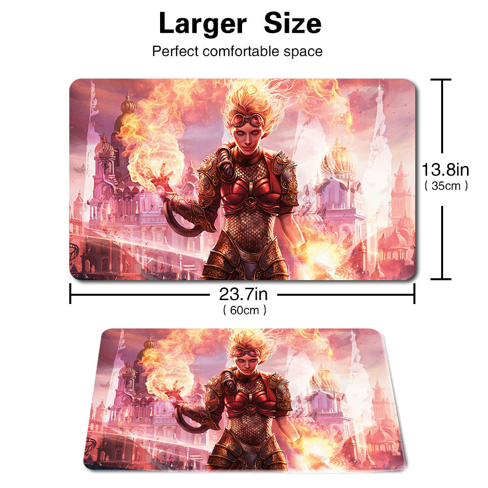 Chandra, Torch of Defiance-Board Game MTG Playmat Games Mousepad Play Mat of TCG Stitched Edge