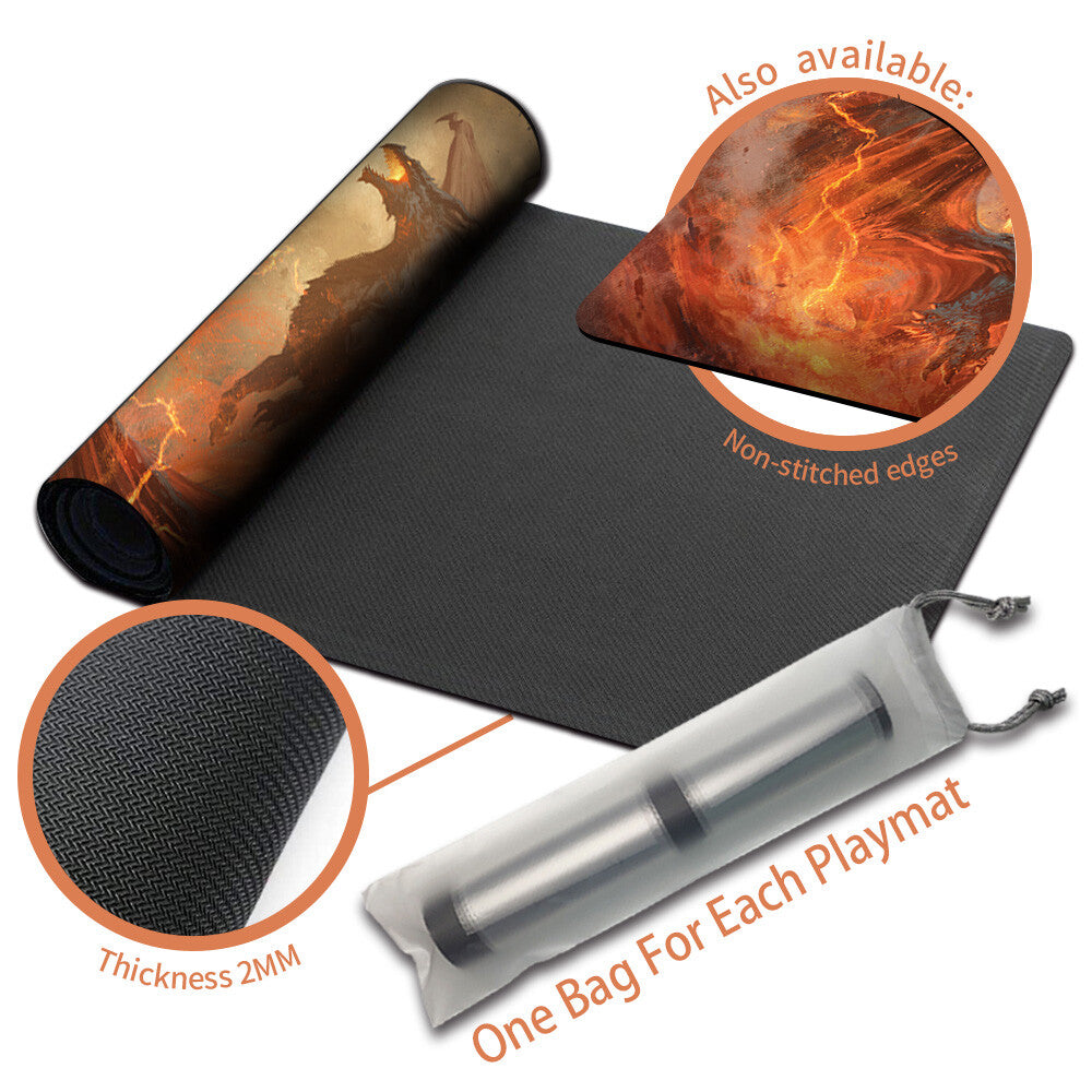 RITE OF THE DRAGONCALLER - Magic The Gathering MTG Playmat TCG CCG MTG Playmat Stitched Edge