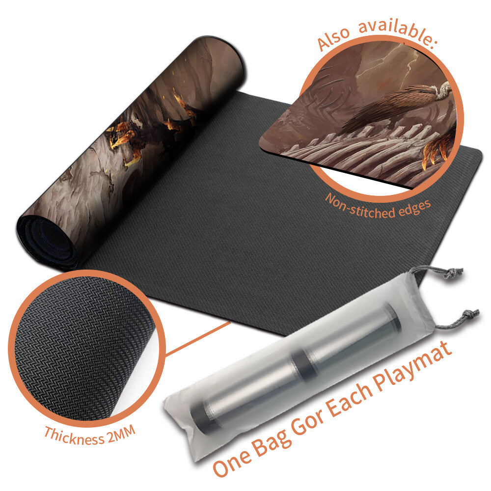 BONEYARD DESECRATOR - Magic The Gathering MTG Playmat TCG CCG MTG Playmat Stitched Edge