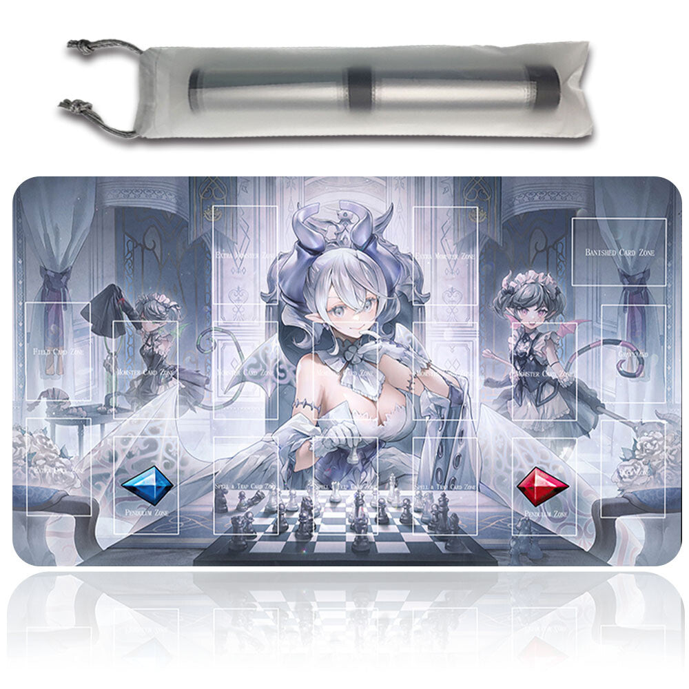 Yugioh Playmat Stitched Edge With Card Zones Yugioh Mouse pad Playmat Stitched Edge of Yugioh TCG | 3697996