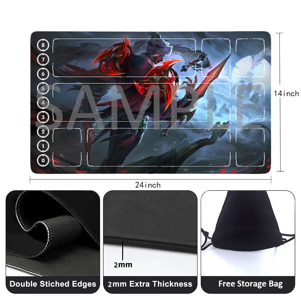 Zed - League Of Legends Riftbound Playmat 24x14 in + Free Storage Bag