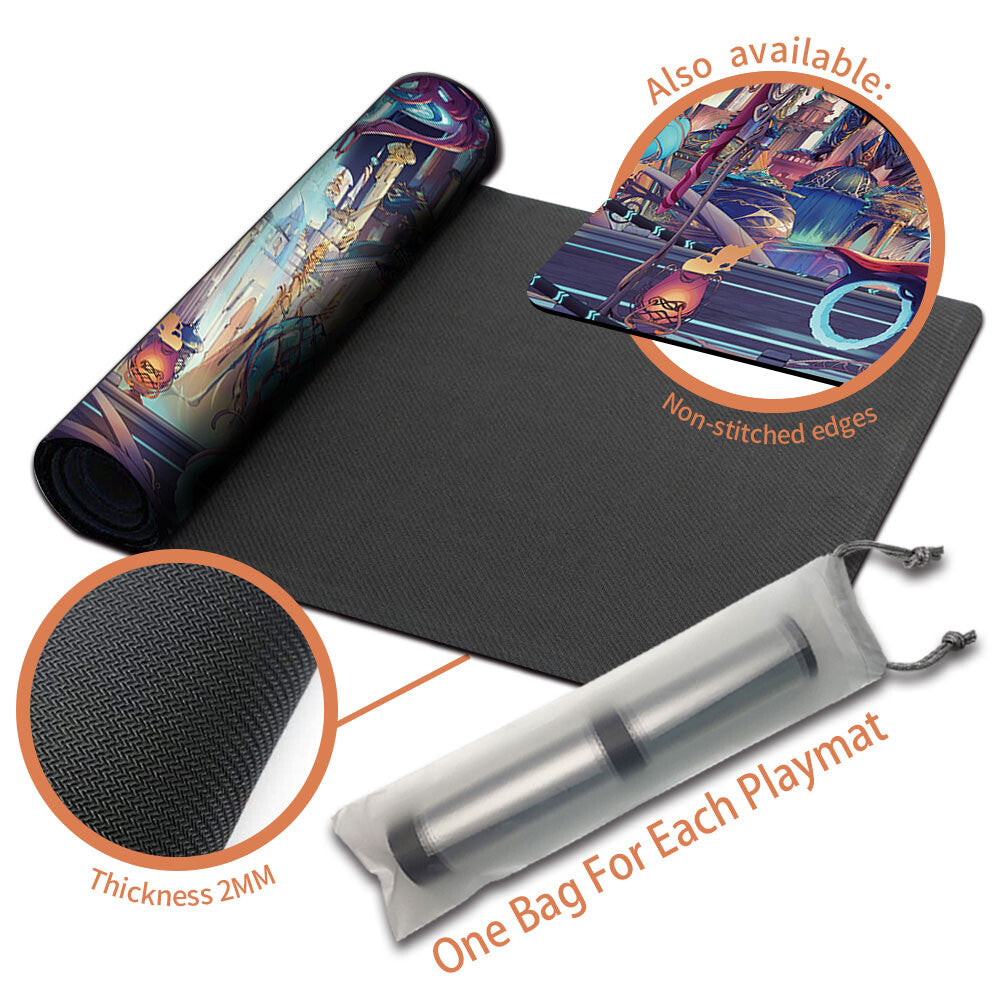 AVISHKAR LO-FI - Magic The Gathering MTG Playmat TCG CCG MTG Playmat Stitched Edge