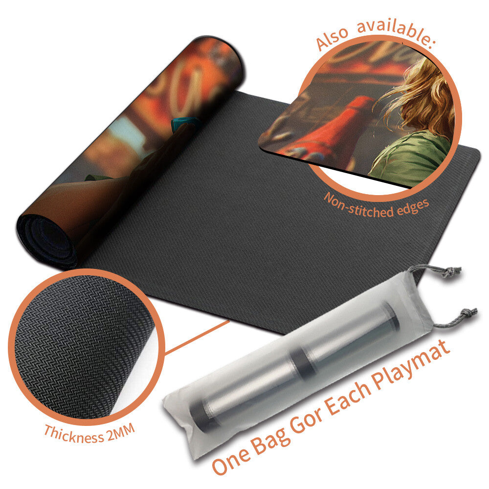 SIERRA, NUKA'S BIGGEST FAN - Magic The Gathering MTG Playmat TCG CCG MTG Playmat Stitched Edge