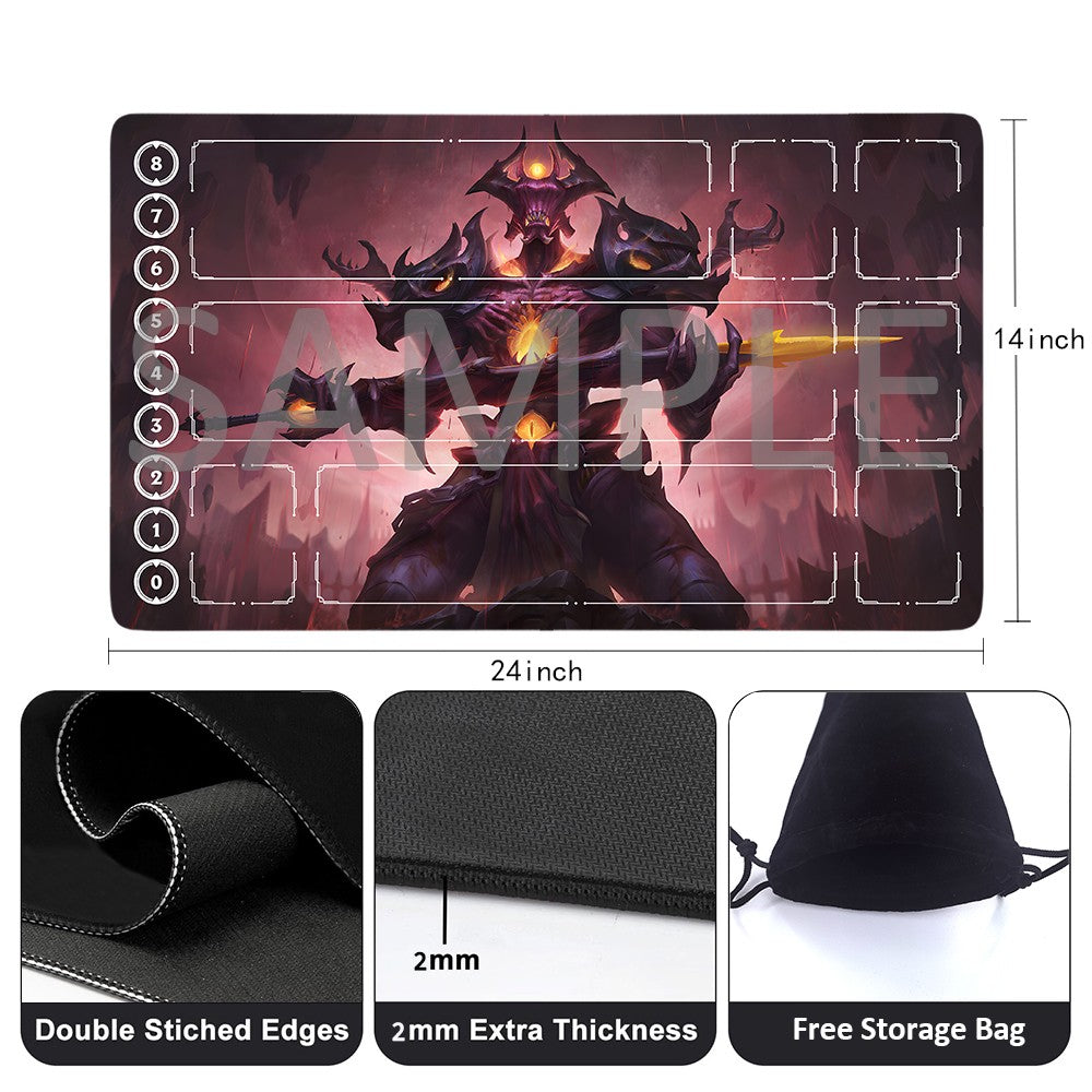 Aatrox - League Of Legends Riftbound Playmat 24x14 in + Free Storage Bag