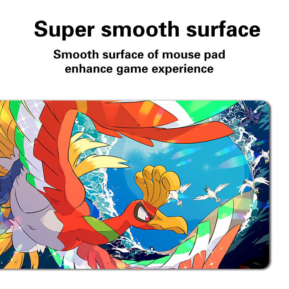 512359 - Board Game Pokemon Ho-Oh Playmat Stitched Edge Games Mousepad Play Mat of TCG