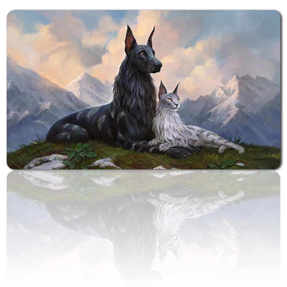 RIN AND SERI, INSEPARABLE- Board Game MTG Playmat Games Mousepad Play Mat of TCG Stitched Edge