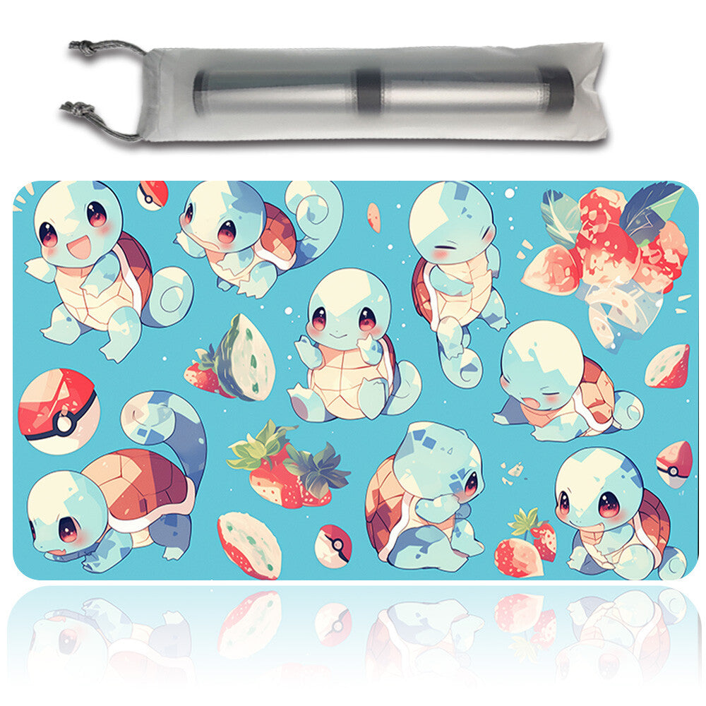 New Pokemon Squirtle Playmat Stitched Edge with Free Bag | Pokemon TCG Playmat Stitched Edge | 1351547