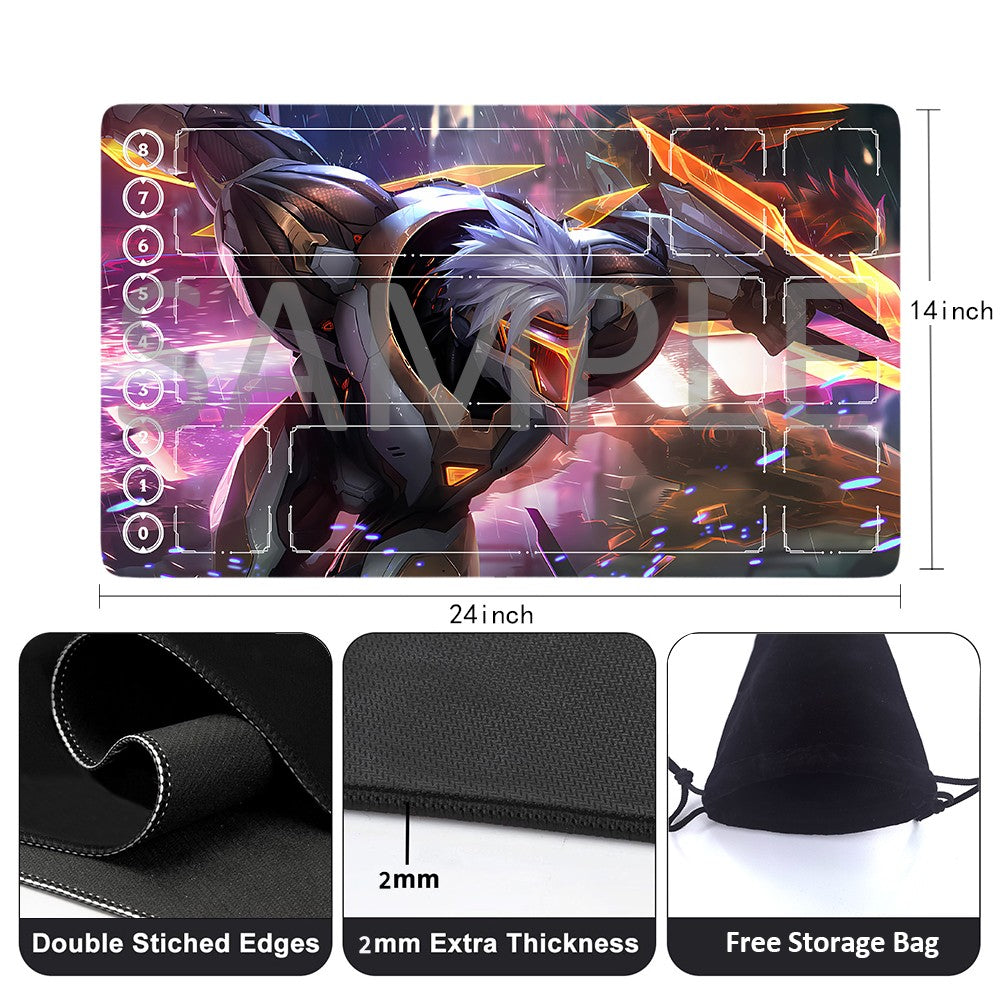 Zed - League Of Legends Riftbound Playmat 24x14 in + Free Storage Bag