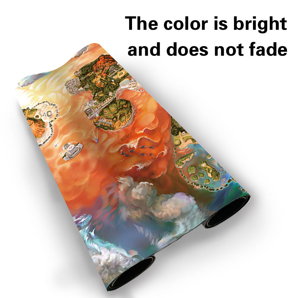 865082 - Board Game Pokemon Map Playmat Stitched Edge Games Mousepad Play Mat of TCG