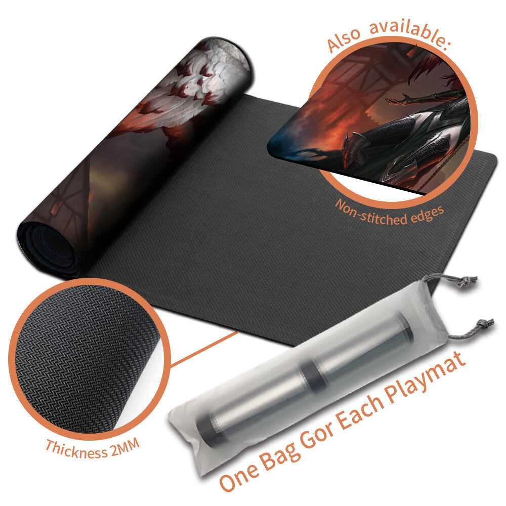 Avacyn the Purifier - Magic The Gathering MTG Playmat TCG CCG MTG Playmat Stitched Edge