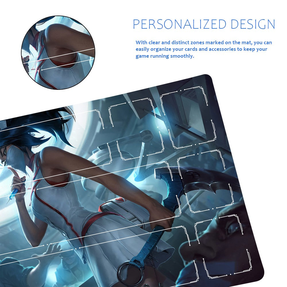 Akali - League Of Legends Riftbound Playmat 24x14 in + Free Storage Bag