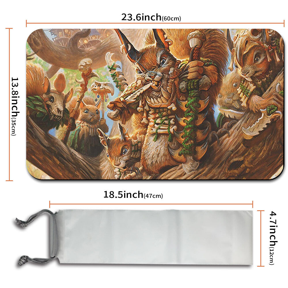 Squirrel Mob - Magic The Gathering MTG Playmat TCG CCG MTG Playmat Stitched Edge