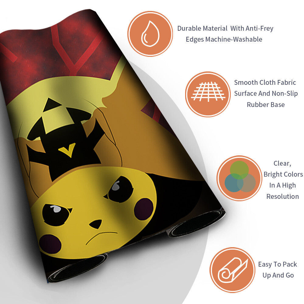 New Pokemon Pikachu Playmat Stitched Edge with Free Bag | Pokemon TCG Playmat Stitched Edge | 1351835